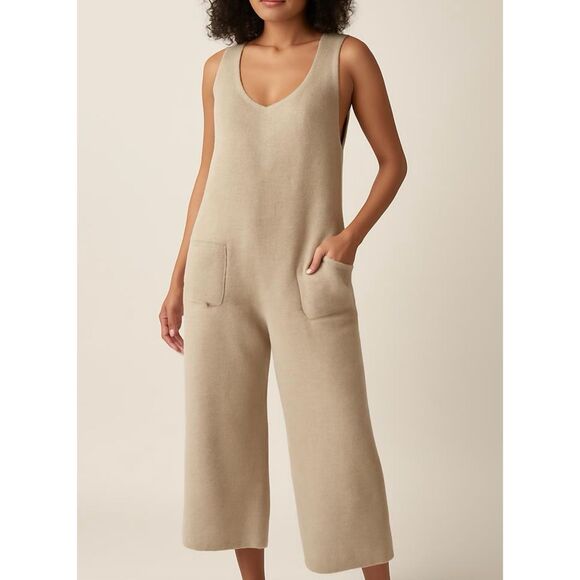 MABLE Knit Relaxed Jumpsuit Light Green Large - Picture 1 of 6